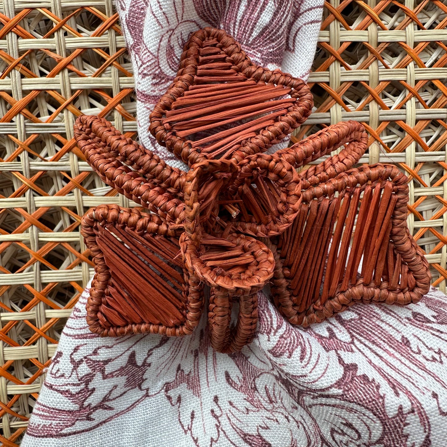 Set (6) Servilletero Iraca ORQUIDEA