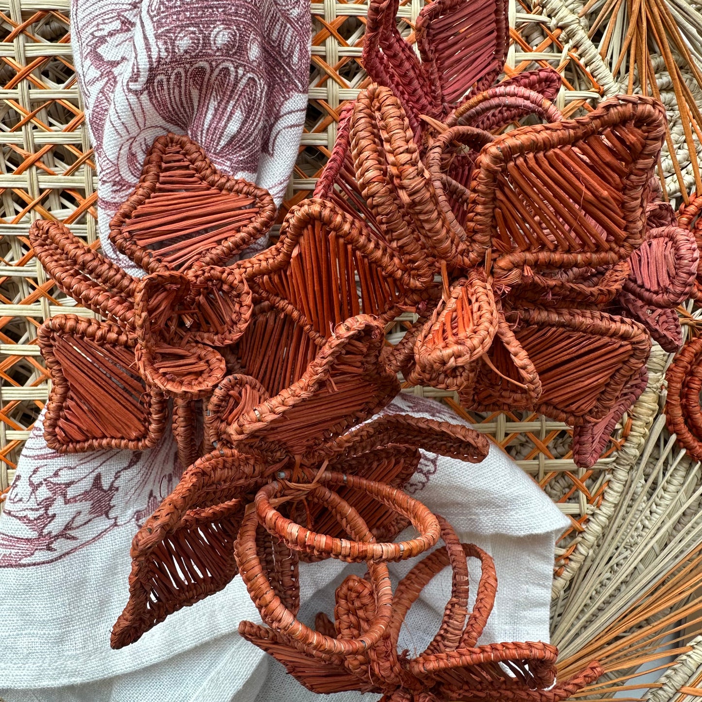 Set (6) Servilletero Iraca ORQUIDEA