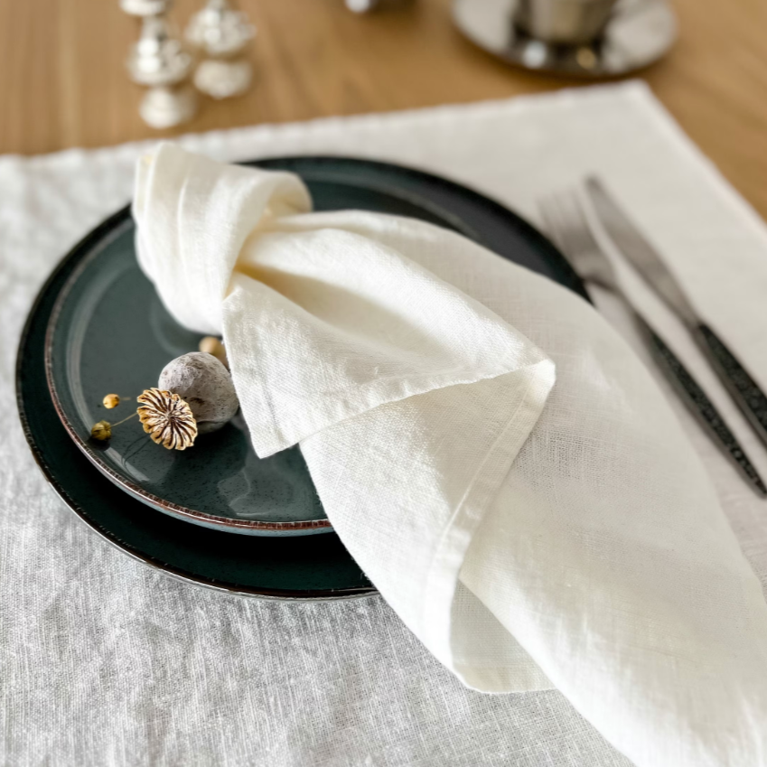 Set (4) Servilleta White Linen