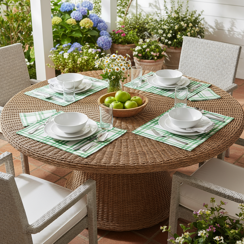 Set (4) Individual Green Square