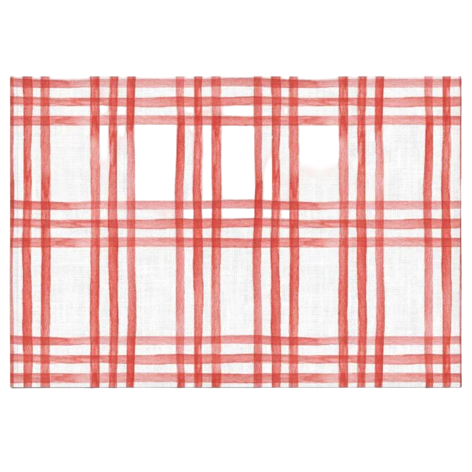 Set (4) Individual Red Square