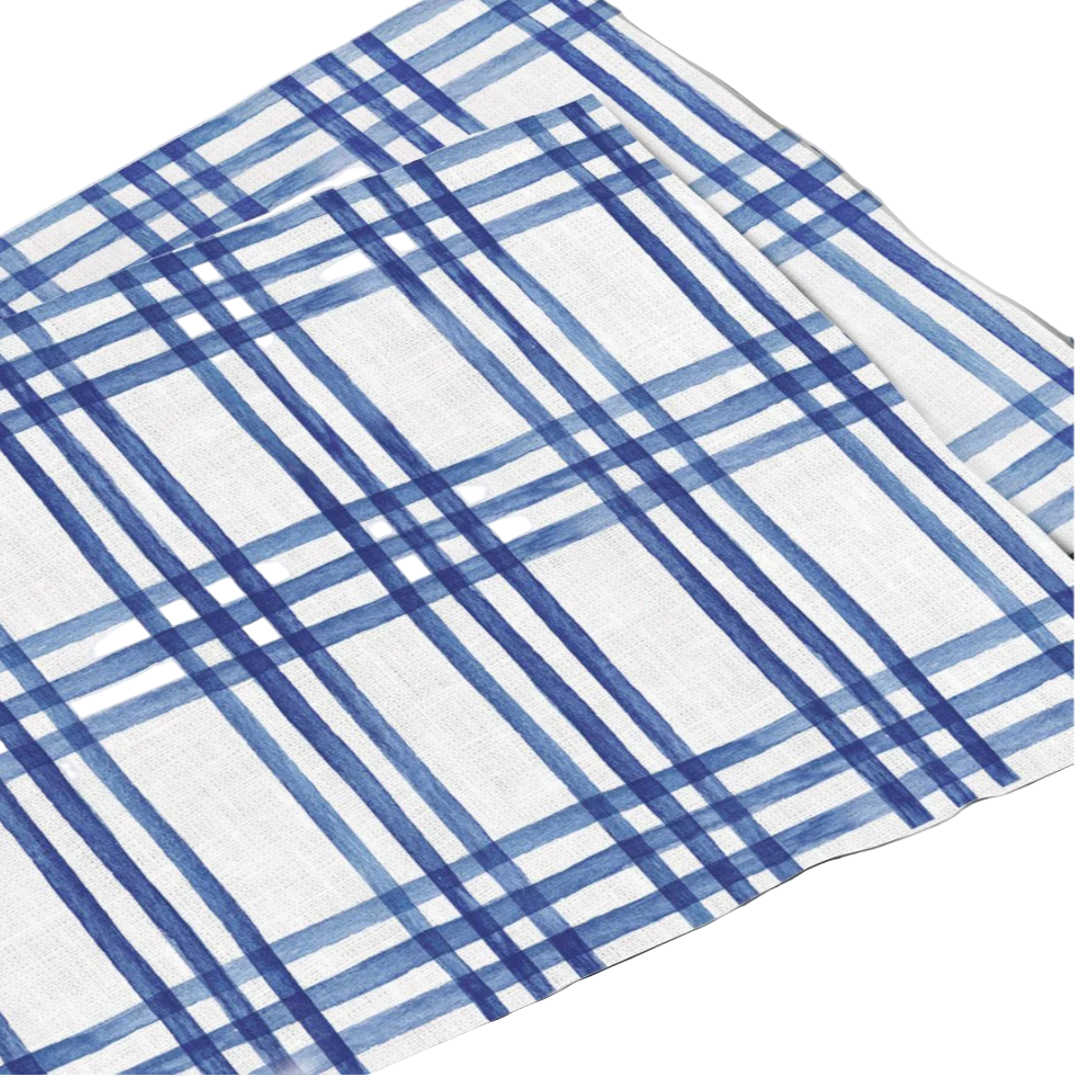 Set (4) Individual Blue Square