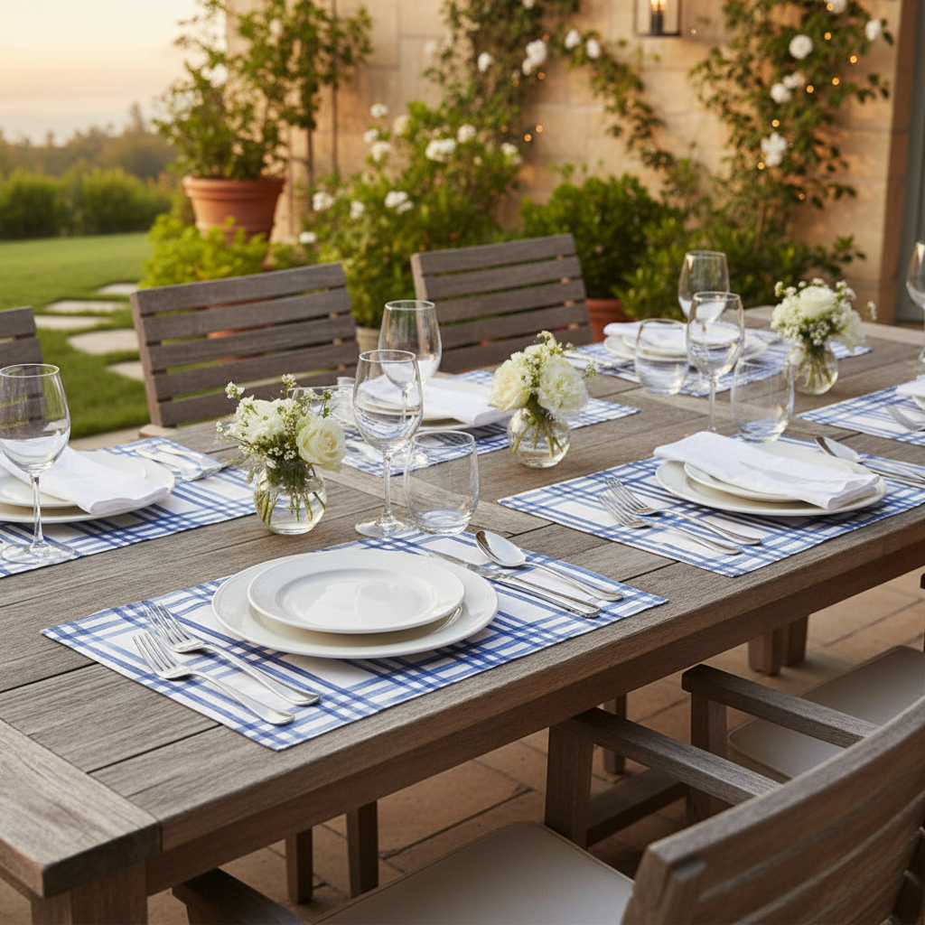 Set (4) Individual Blue Square