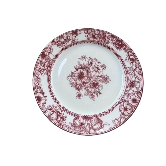 Set (2) platos Flores