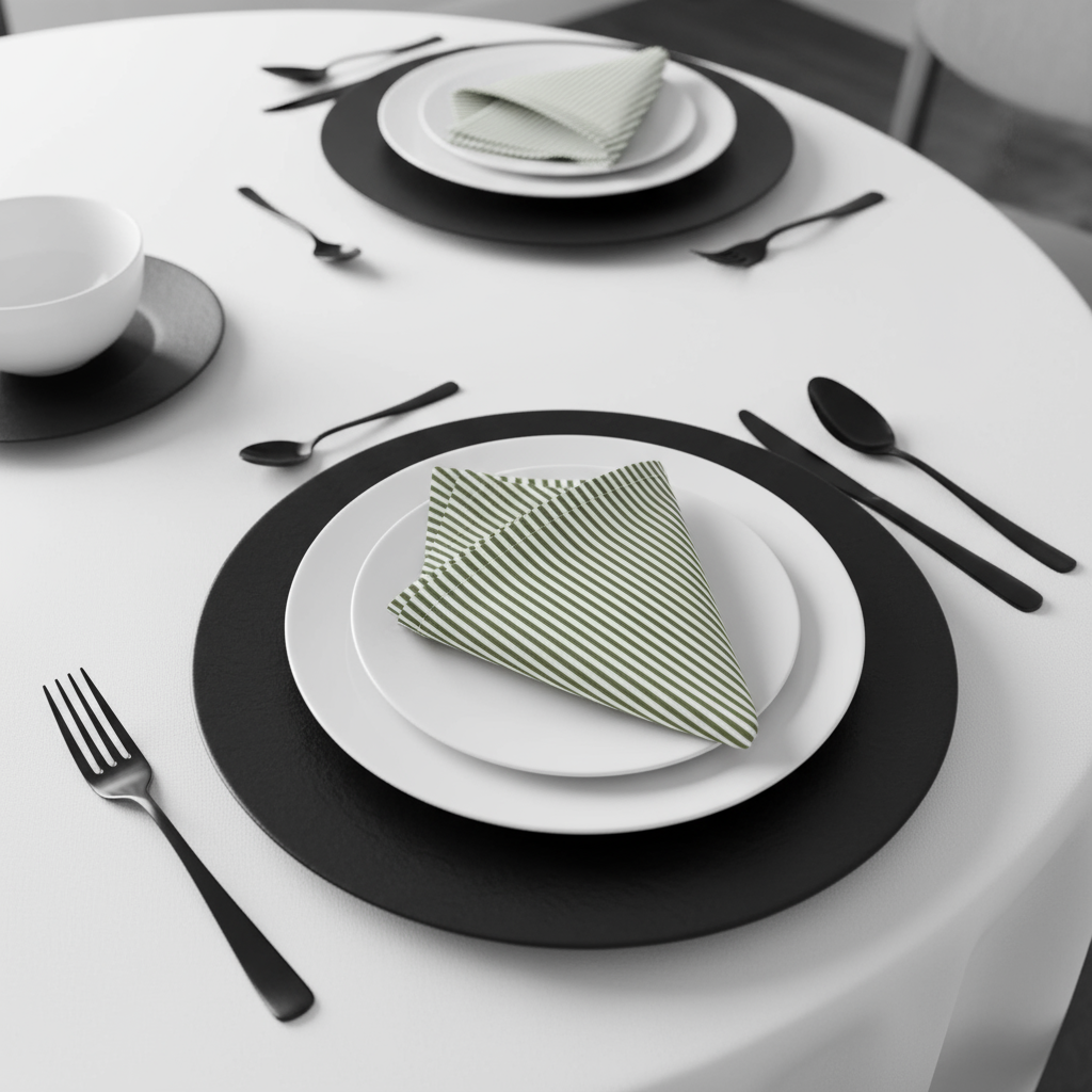 Set (4) Servilleta Dark Green