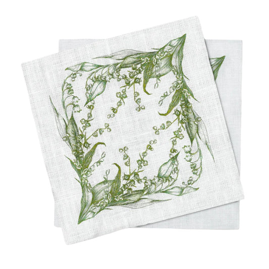Set (2) Servilleta Lily of the Valley