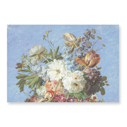 Set (4) Individual Blue Flores