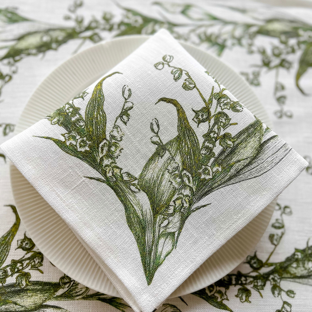Set (2) Servilleta Lily of the Valley