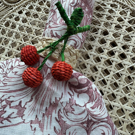 Set (6) Servilletero Iraca CHERRY