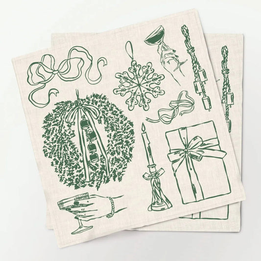 Set (4) Cocktail Napkins Cheers