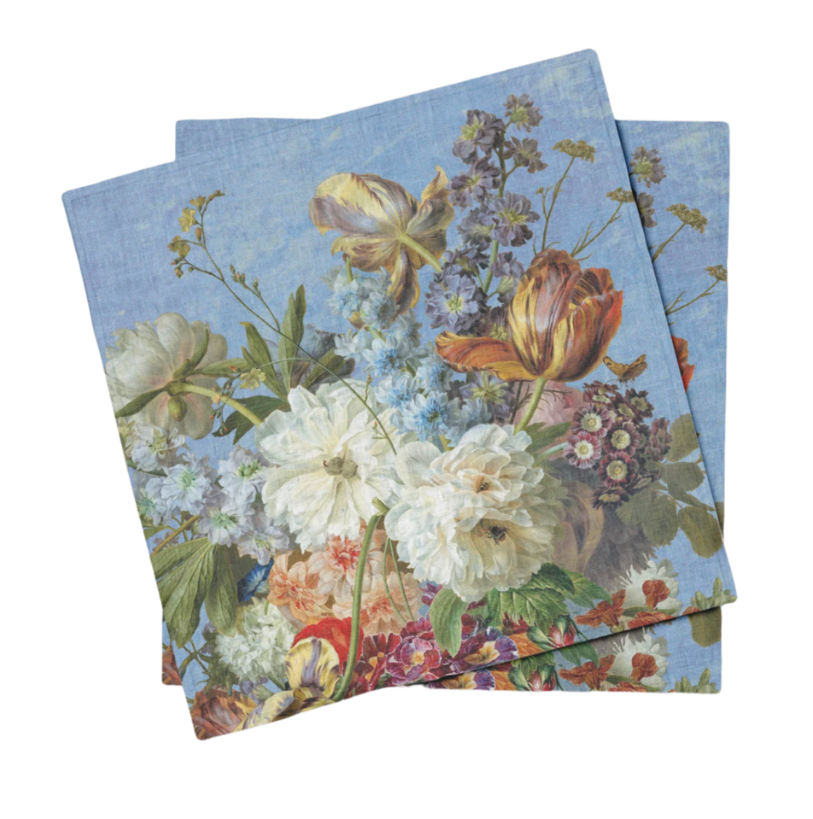 Set (4) Servilleta Blue Flowers