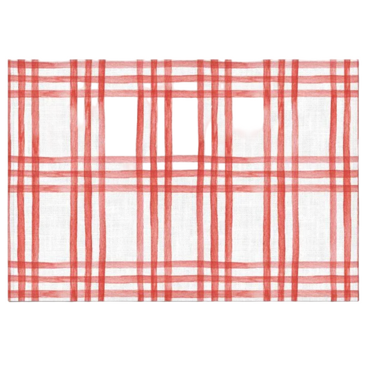 Set (4) Individual Red Square