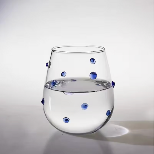 Set (2) Vaso Blue Dots