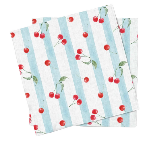 Set (4) Servilleta Cherries