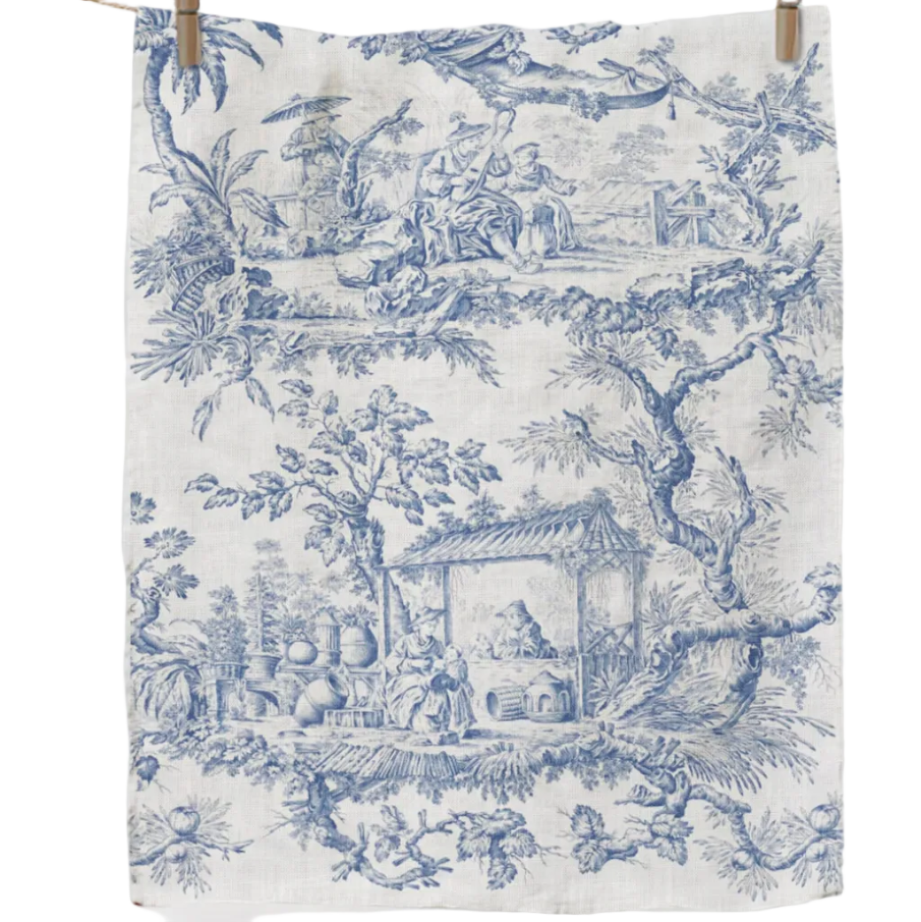 Service Towel Blue Toile