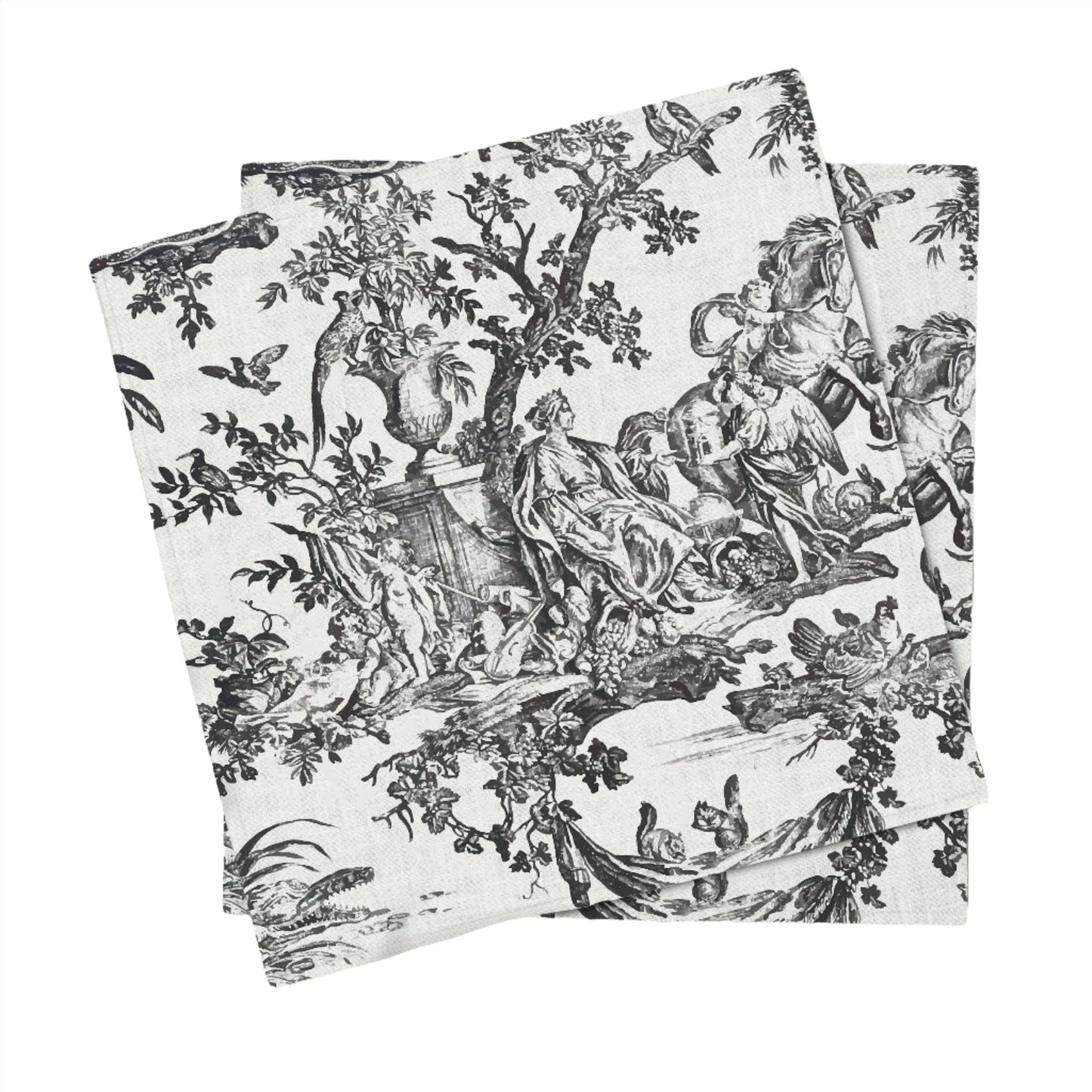 Set (4) Servilleta Black Toile